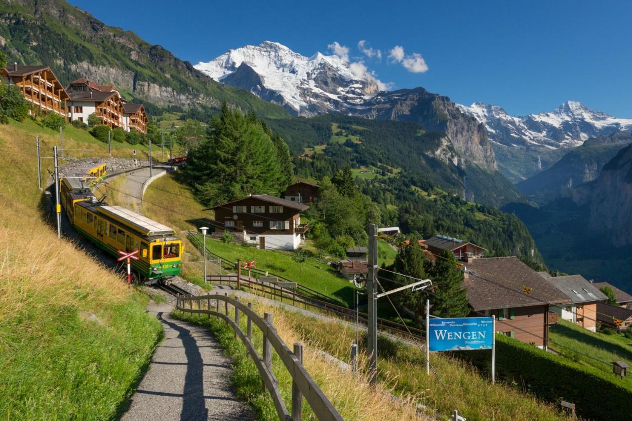 Chalet Bergfrieden Penthouse Wengen Extérieur photo