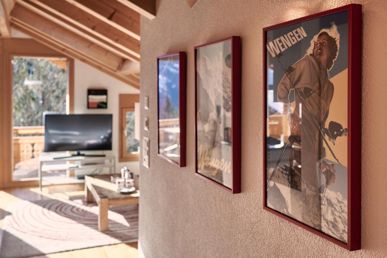 Chalet Bergfrieden Penthouse Wengen Extérieur photo