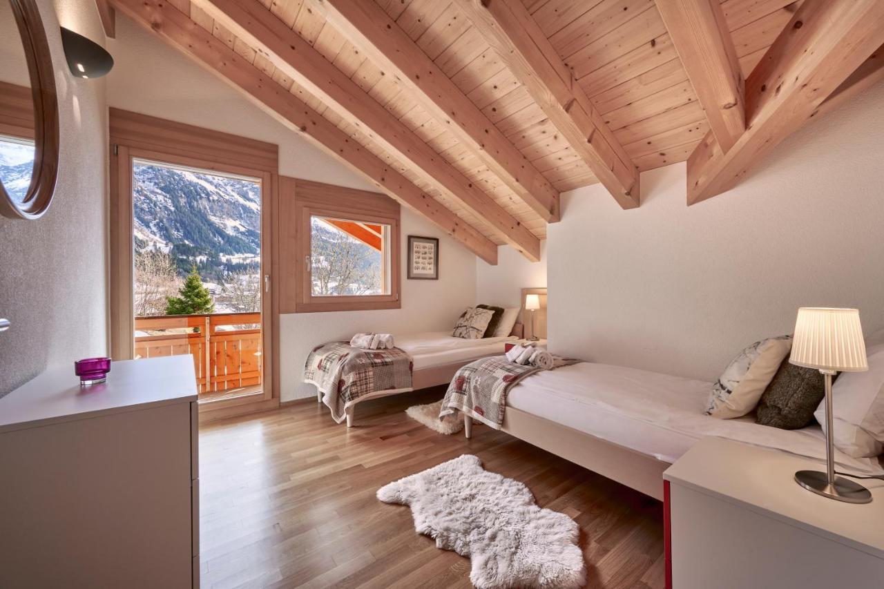 Chalet Bergfrieden Penthouse Wengen Extérieur photo